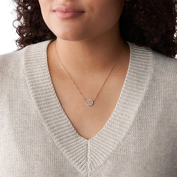 Dây Chuyền Nữ Fossil Mosaic Necklace JF01740791 Màu Vàng Hồng - Trang sức - Vua Hàng Hiệu