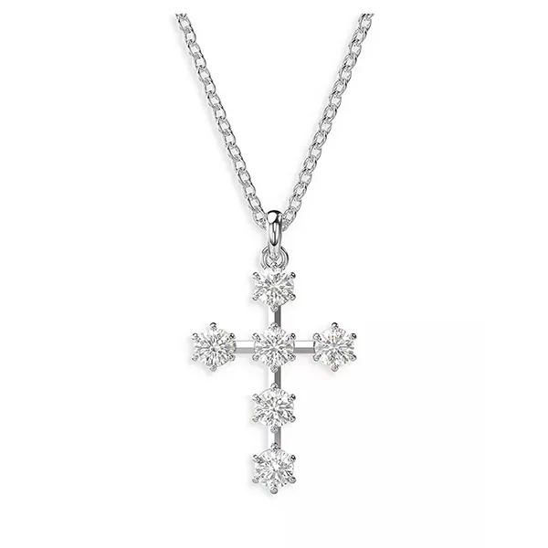 Dây Chuyền Nữ Swarovski Insigne Crystal Cross Pendant Necklace Màu Bạc Trắng - 3