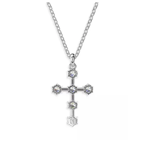 Dây Chuyền Nữ Swarovski Insigne Crystal Cross Pendant Necklace Màu Bạc Trắng - 4