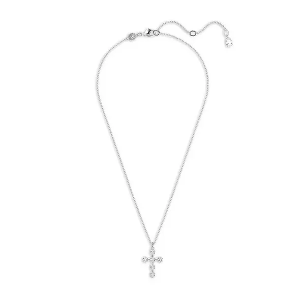 Dây Chuyền Nữ Swarovski Insigne Crystal Cross Pendant Necklace Màu Bạc Trắng - 1