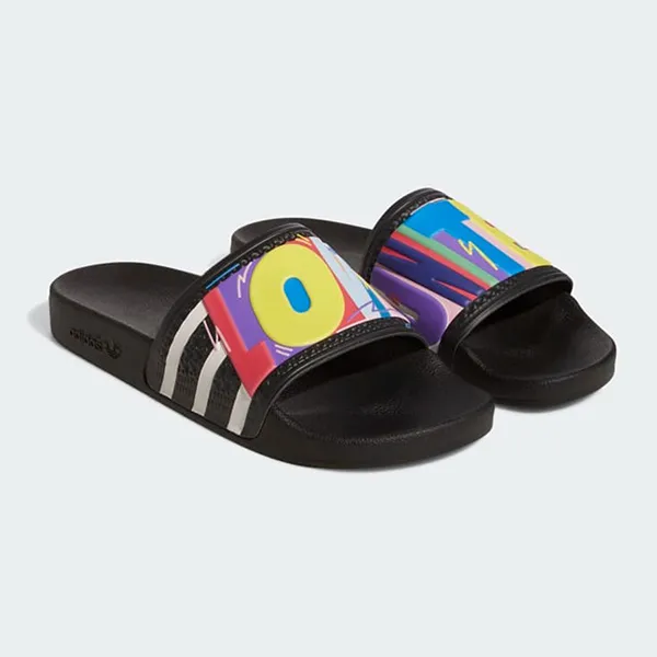 Dép Adidas Adilette Pride GX6389 Màu Đen Họa Tiết Size 6 - Dép - Vua Hàng Hiệu