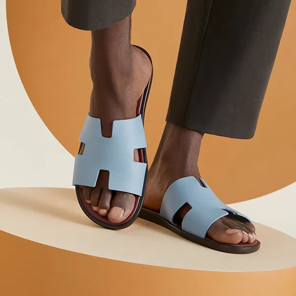 Dép Hermès Izmir Sandal Bleu Ciel / Rouge H Màu Xanh/Đỏ Size 40 - Dép - Vua Hàng Hiệu