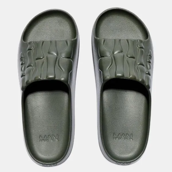 Dép Nam Boohooman Khung Xương BMM75661 Màu Xanh Green Size 41 - Dép - Vua Hàng Hiệu