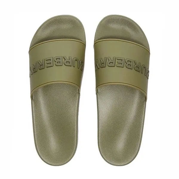 Dép Nam Burberry Embossed Logo Slides Dark Fern Green Màu Xanh Rêu Size 39 - Dép - Vua Hàng Hiệu