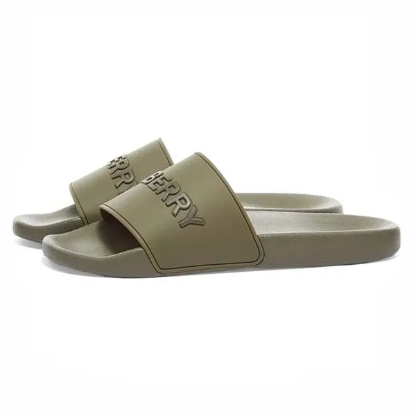 Dép Nam Burberry Embossed Logo Slides Dark Fern Green Màu Xanh Rêu Size 39 - Dép - Vua Hàng Hiệu