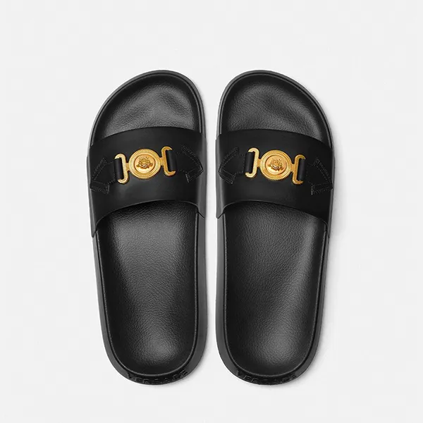 Dép Nam Versace Medusa Biggie Sliders 1010628 DV46G 1B00V Màu Đen Size 41 - Dép - Vua Hàng Hiệu