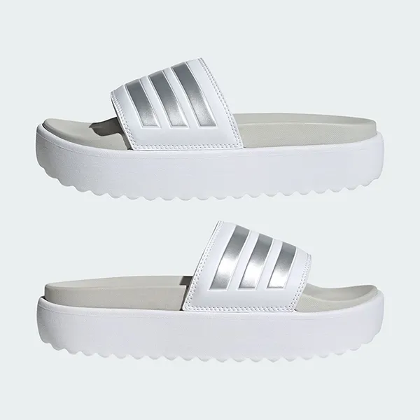 Dép Nữ Adidas Adilette Platform Slides IE9703 Màu Trắng/Bạc Size 37