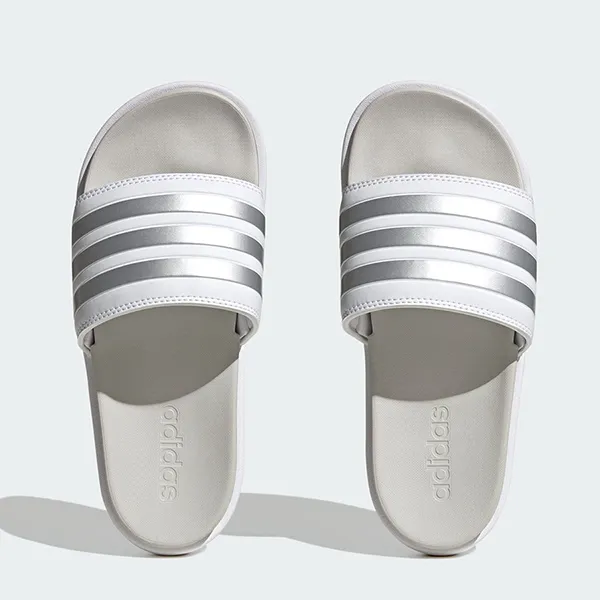 Dép Nữ Adidas Adilette Platform Slides IE9703 Màu Trắng/Bạc Size 37