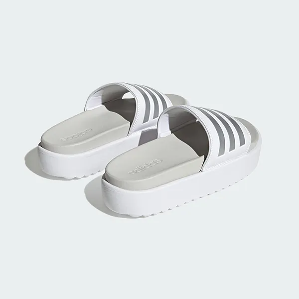 Dép Nữ Adidas Adilette Platform Slides IE9703 Màu Trắng/Bạc Size 37