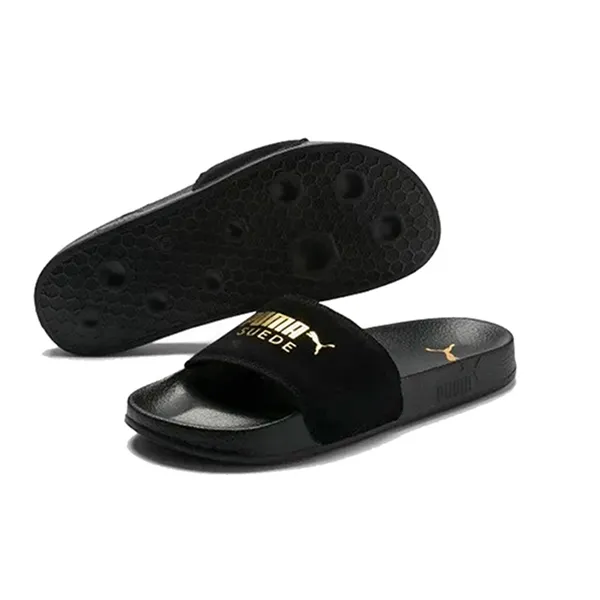 Dép Puma Leadcat Suede Slides 365758-01 Team Gold Màu Đen Size 35.5