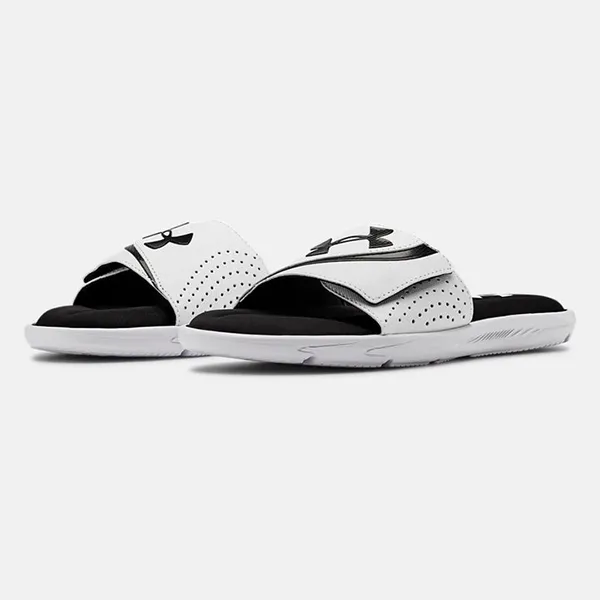 Dép Under Armour Ignite VI Slides White 3022711-100 Màu Đen Trắng 42.5 - Dép - Vua Hàng Hiệu