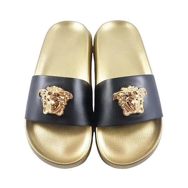 Dép Versace La Medusa Sliders Black Gold 1011715 DV46G-1B00V Màu Vàng Đen Size 42 - Dép - Vua Hàng Hiệu