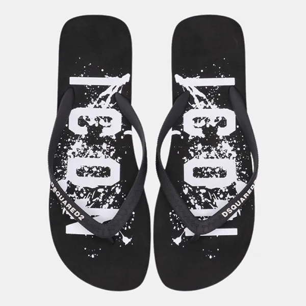 Dép Xỏ Ngón Nam DSquared2 Icon FFM0001 17205573 Màu Đen Size 42 - Dép - Vua Hàng Hiệu