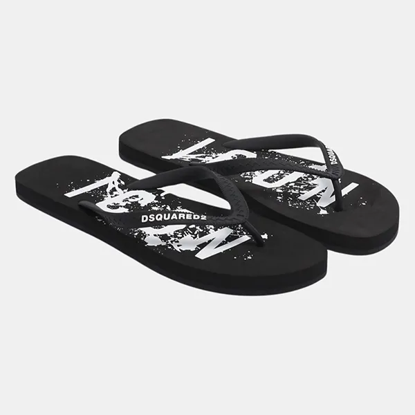Dép Xỏ Ngón Nam DSquared2 Icon FFM0001 17205573 Màu Đen Size 42 - Dép - Vua Hàng Hiệu
