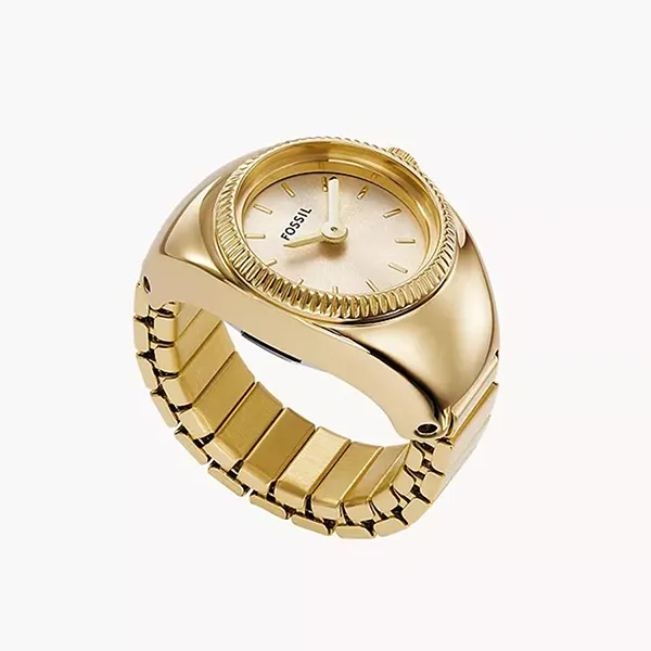 Đồng Hồ Dạng Nhẫn Nữ Fossil Watch Ring Two-Hand Stainless Steel ES5246 Màu Vàng Gold