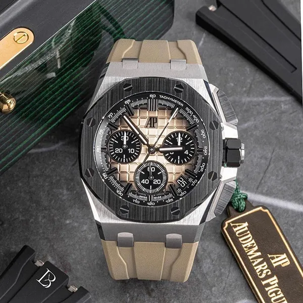Đồng Hồ Nam Audemars Piguet Offshore Smoke Dial 43mm Màu Xám Khói