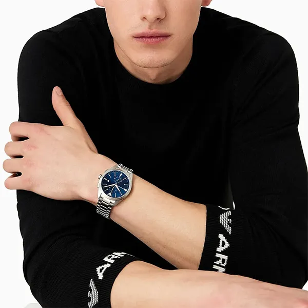 Đồng Hồ Nam Emporio Armani Claudio AR11541 Màu Bạc Xanh