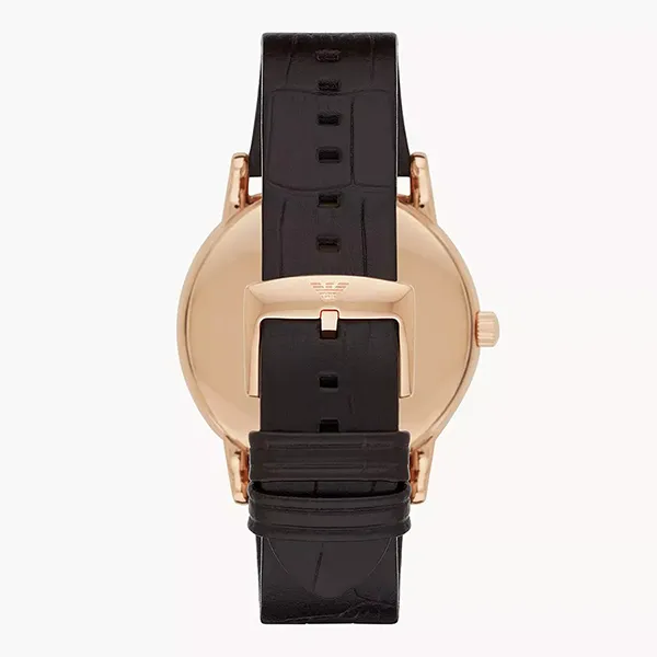 Đồng Hồ Nam Emporio Armani Date Brown Leather Watch AR2502 Màu Nâu Đậm