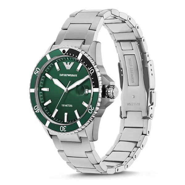 Đồng Hồ Nam Emporio Armani Diver AR11338 Màu Bạc Xanh