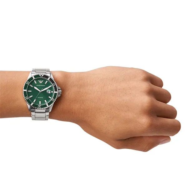 Đồng Hồ Nam Emporio Armani Diver AR11338 Màu Bạc Xanh