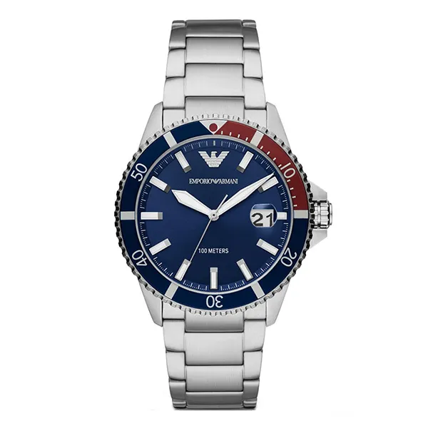 Đồng Hồ Nam Emporio Armani Diver AR11339 Màu Bạc Xanh Navy