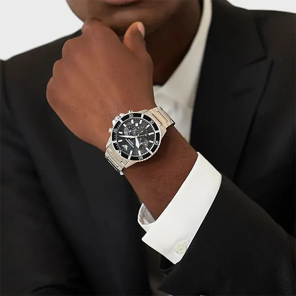 Đồng Hồ Nam Emporio Armani Diver AR11360 Màu Bạc Đen