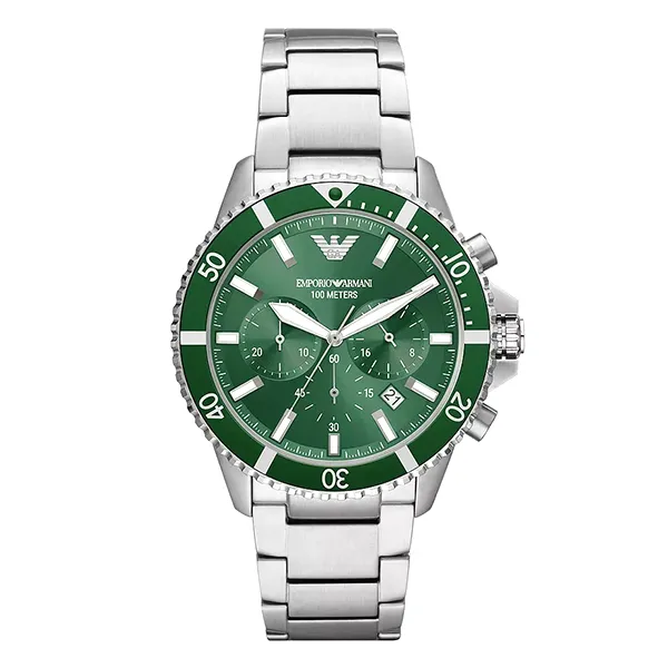 Đồng Hồ Nam Emporio Armani Diver AR11500 Màu Bạc Xanh Lá