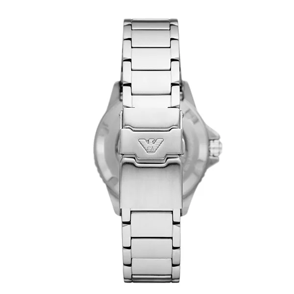 Đồng Hồ Nam Emporio Armani Diver Automatic Stainless Steel Watch AR60074 Màu Bạc