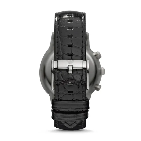 Đồng Hồ Nam Emporio Armani Men's Black Leather Watch AR2447 Màu Đen