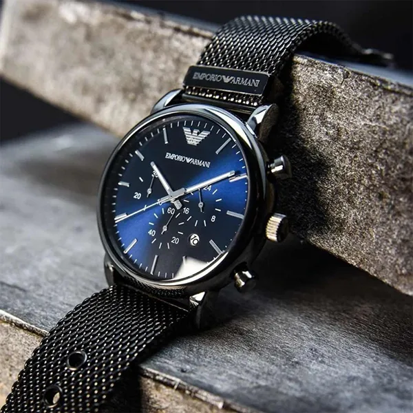 Đồng Hồ Nam Emporio Armani Men's Chronograph Gunmetal Stainless Steel Watch AR1979 Màu Ghi