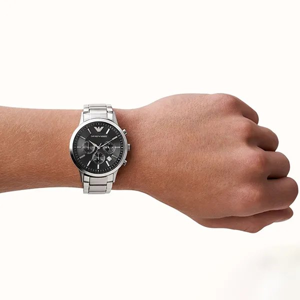 Đồng Hồ Nam Emporio Armani Men's Stainless Steel Watch AR2434 Màu Bạc
