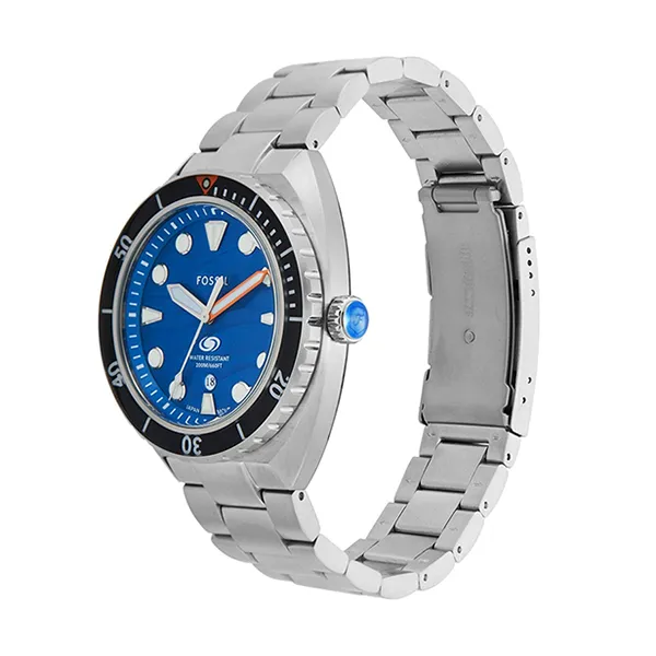 Đồng Hồ Nam Fossil Breaker Dive 42mm FS6064 Màu Bạc Xanh