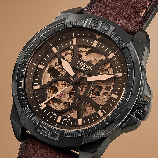 Đồng Hồ Nam Fossil Bronson Automatic Brown LiteHide™ Leather Watch ME3219 Màu Nâu - Đồng hồ - Vua Hàng Hiệu