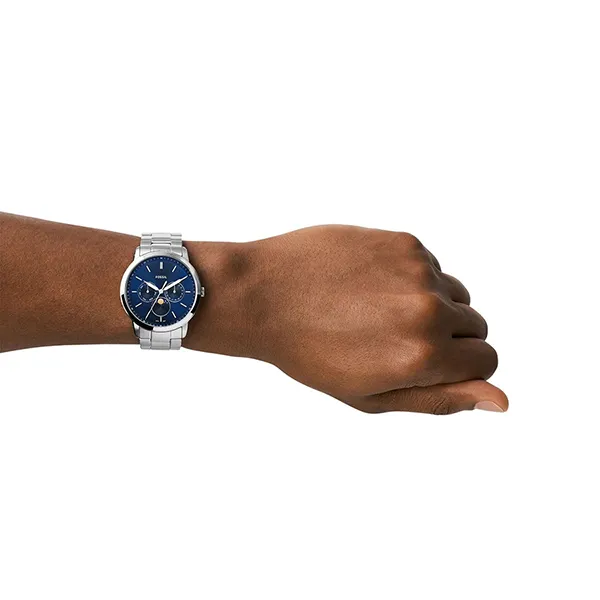 Đồng Hồ Nam Fossil Neutra Moonphase FS5907 Màu Bạc Xanh