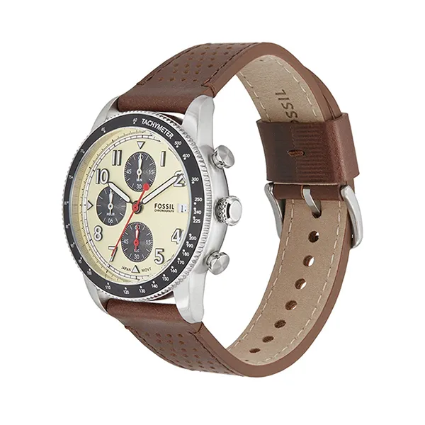 Đồng Hồ Nam Fossil Sport Tourer Chronograph 42mm FS6042 Màu Nâu Vàng