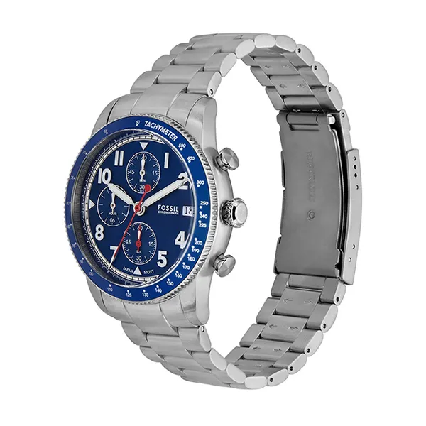 Đồng Hồ Nam Fossil Sport Tourer FS6047 Chronograph 42mm Màu Bạc Xanh