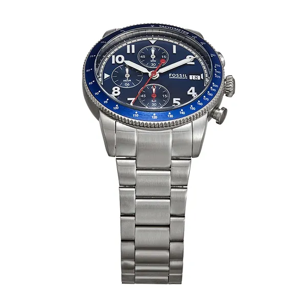 Đồng Hồ Nam Fossil Sport Tourer FS6047 Chronograph 42mm Màu Bạc Xanh