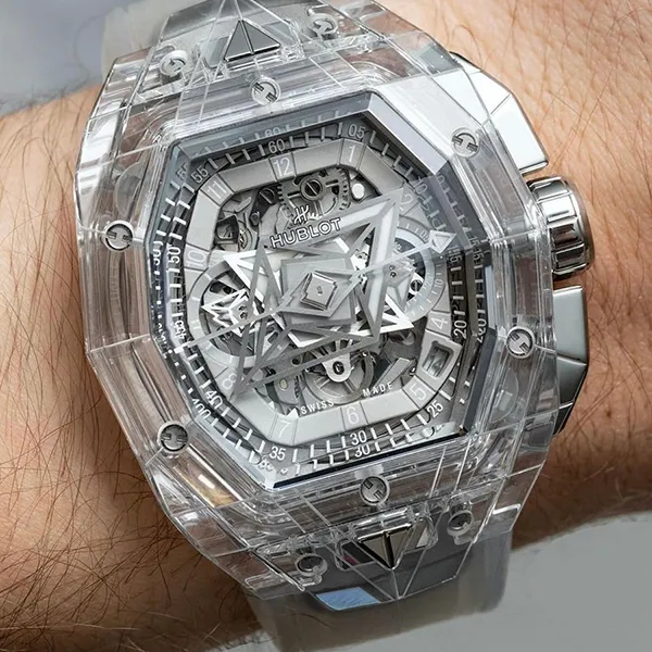 Đồng Hồ Nam Hublot Spirit Of Bigbang Sang Bleu Sapphire 42mm Limited 100pcs Màu Trong Suốt