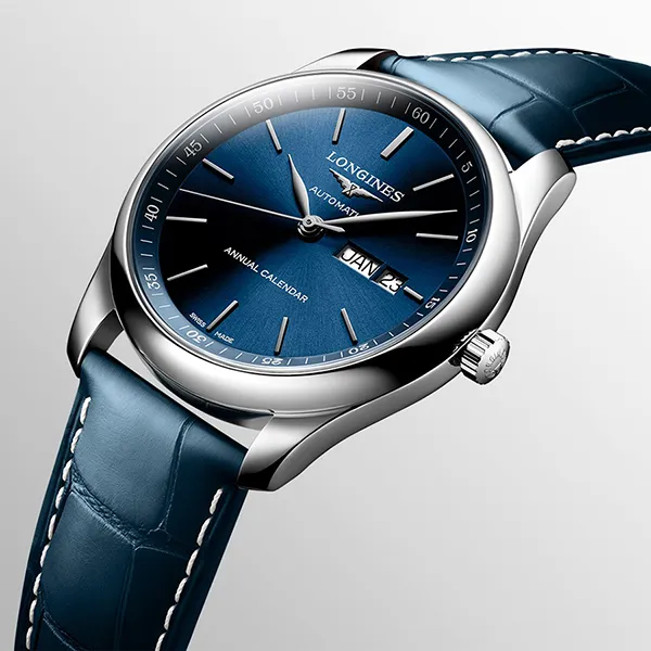 Đồng Hồ Nam Longines Annual Calendar L2.910.4.92.0 Watch 40mm Màu Xanh Navy