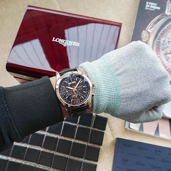 Đồng Hồ Nam Longines Conquest L2.798.5.52.3 Màu Đen