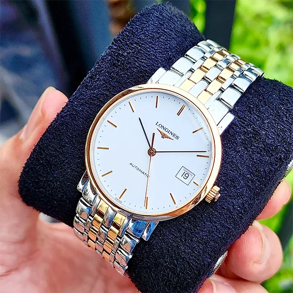 Đồng Hồ Nam Longines Elegant Collection L4.809.5.11.7 Màu Bạc Vàng - Đồng hồ - Vua Hàng Hiệu
