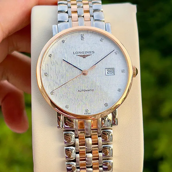 Đồng Hồ Nam Longines Elegant Collection L4.910.5.77.7 Màu Bạc – Vàng Hồng