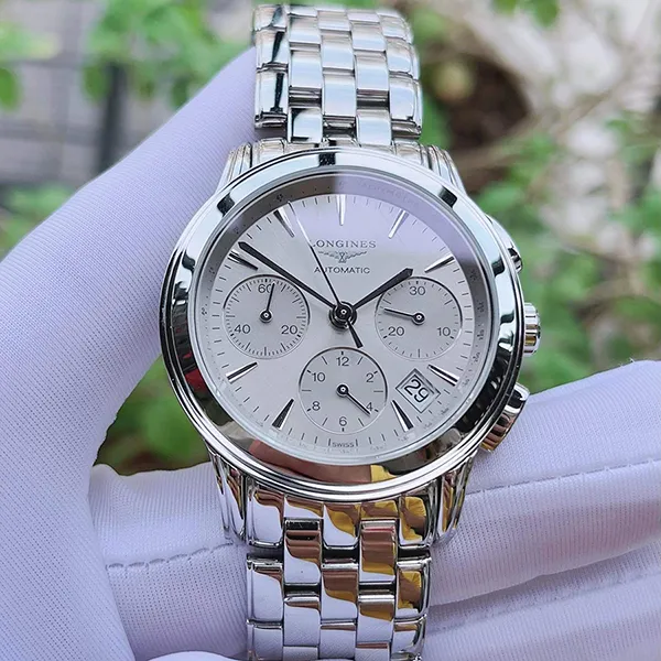Đồng Hồ Nam Longines Flagship Chronograph L4.803.4.72.6 Màu Bạc Xám - Đồng hồ - Vua Hàng Hiệu