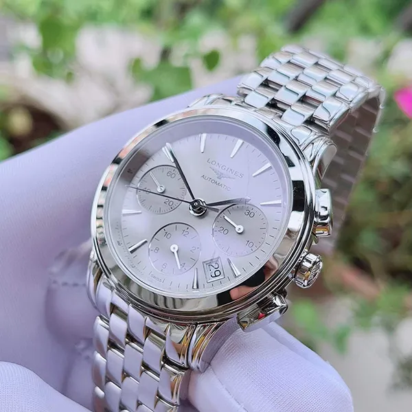 Đồng Hồ Nam Longines Flagship Chronograph L4.803.4.72.6 Màu Bạc Xám - Đồng hồ - Vua Hàng Hiệu