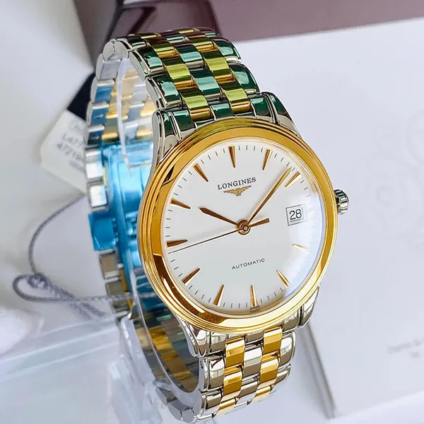 Đồng Hồ Nam Longines Flagship Demi Gold L4.774.3.22.7 Màu Bạc Vàng - Đồng hồ - Vua Hàng Hiệu