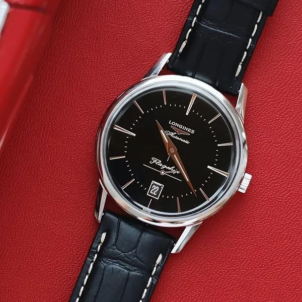 Đồng Hồ Nam Longines Flagship Heritage L4.795.4.58.0 Màu Đen