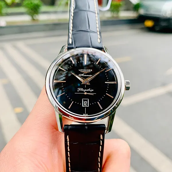 Đồng Hồ Nam Longines Flagship Heritage L4.795.4.58.0 Màu Đen