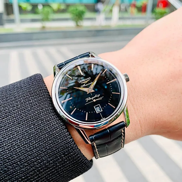 Đồng Hồ Nam Longines Flagship Heritage L4.795.4.58.0 Màu Đen