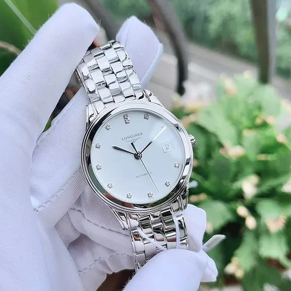 Đồng Hồ Nam Longines Flagship L4.774.4.27.6 Màu Bạc Trắng - Đồng hồ - Vua Hàng Hiệu