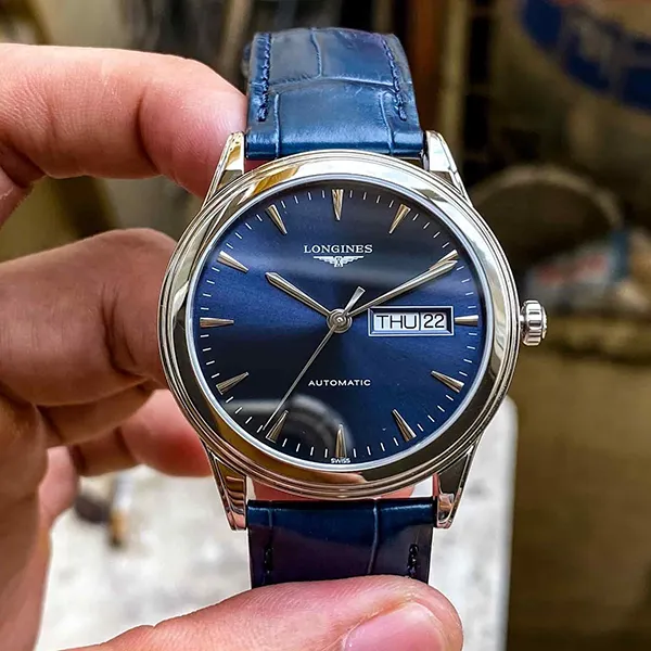 Đồng Hồ Nam Longines Flagship L4.899.4.92.2 Màu Xanh Navy Bạc